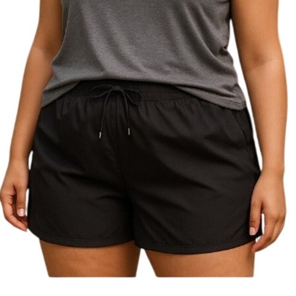 Lane Bryant Women’s 14/16 Shorts Black Athletic Elastic Waist Drawstring